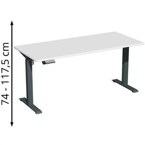 Schreibtisch Geramöbel Elevate Home, lichtgrau / anthrazit