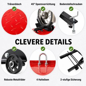 Produktbild für Hebebühne Trutzholm 74830, rot, für Motorrad