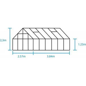 Produktbild für Gewächshaus Halls Universal 128, 9,9 m² Fläche