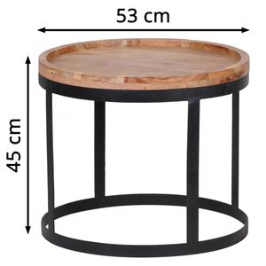 Produktbild für Beistelltisch Wohnling Akola, WL1.551, akazie, aus Massivholz
