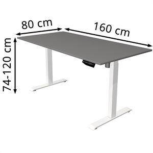 Produktbild für Schreibtisch Kerkmann Move 1, graphit / weiß
