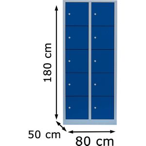 Produktbild für Schließfachschrank Lüllmann 523521, blau