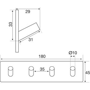 Produktbild für Garderobenleiste SO-TECH Adra, 120496, silber