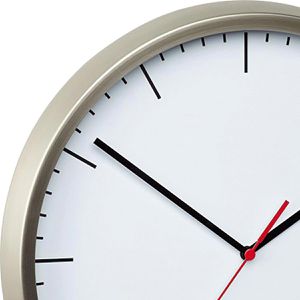 Produktbild für Wanduhr TFA 60.3521, Edelstahl, analog, Funkuhr