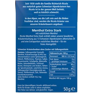 Produktbild für Kräuterbonbons Ricola Menthol Extra Stark