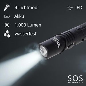 Produktbild für Taschenlampe Kerbl FlexFire 1000, LED, aufladbar
