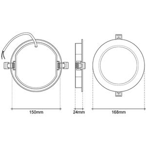 Produktbild für LED-Einbaustrahler Sebson Panel, warmweiß