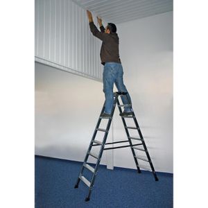 Produktbild für Stehleiter Krause Monto Sepro D, 125859, beidseitig begehbar