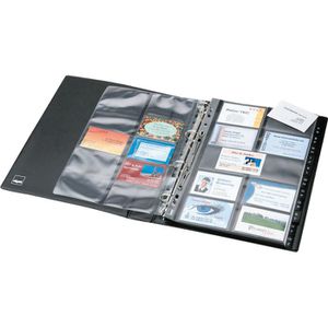 Visitenkartenmappe Sigel VZ301, schwarz, A4