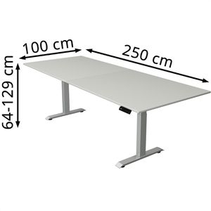 Produktbild für Schreibtisch Kerkmann Move 4, lichtgrau / silber