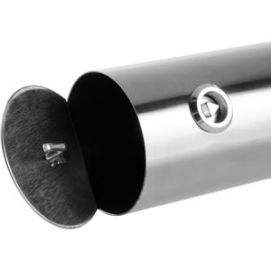 Produktbild für Aschenbecher Böttcher-AG silber, Outdoor, mit Dach