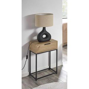 Produktbild für Konsolentisch Haku-Möbel 52483, schwarz / eiche