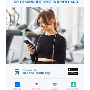 Produktbild für Personenwaage RENPHO Elis Solar 2, A020-BK, App-fähig, schwarz