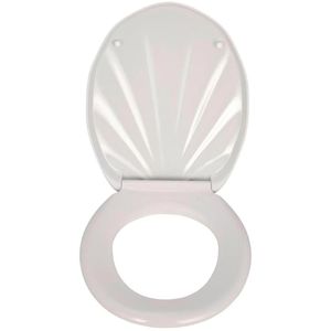 Produktbild für WC-Sitz Wenko Muschel 18442100, oval, aus Duroplast