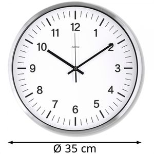 Produktbild für Wanduhr Hama Java, Metall, analog, Funkuhr