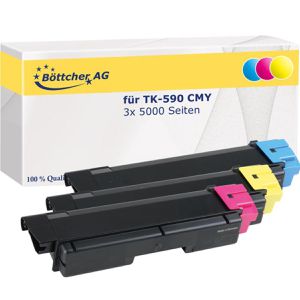 Toner Böttcher-AG für Kyocera TK-590 CMY Multipack