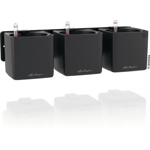 Übertopf Lechuza Green Wall Home Kit, grau matt, 14x14x14cm