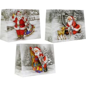 Produktbild für Geschenktüte Böttcher-AG Weihnachtsmänner quer