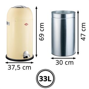 Produktbild für Mülleimer Wesco Kickmaster, mandel