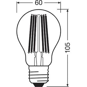 Produktbild für LED-Lampe OSRAM Superstar+ Filament, warmweiß E27