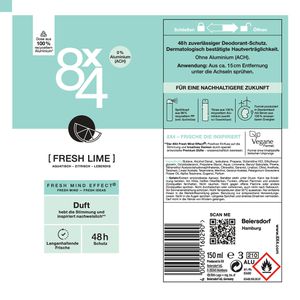 Produktbild für Deodorant 8x4 Fresh Lime, Spray