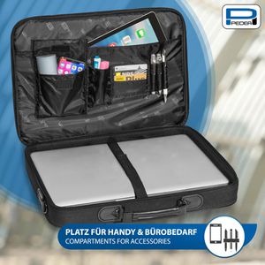 Produktbild für Laptoptasche Pedea Trendline Starterset, schwarz