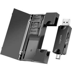 Kartenleser LogiLink CR0049, 2 in 1, USB & USB-C 3.0