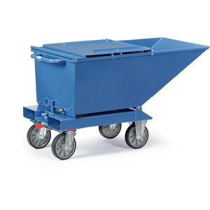 Produktbild für Kippbehälter-Deckel Fetra 47D1, blau, aus Stahl