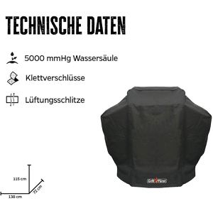 Produktbild für Grillabdeckung Grillfürst 18-095, aus Gewebematerial, schwarz