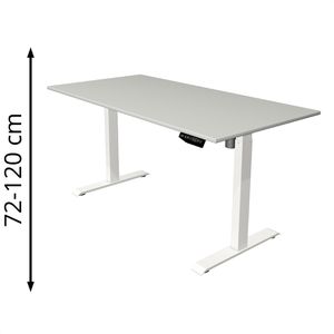 Schreibtisch Kerkmann Move 1, lichtgrau / weiß