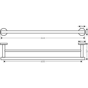 Produktbild für Handtuchhalter hansgrohe Logis Universal, silber