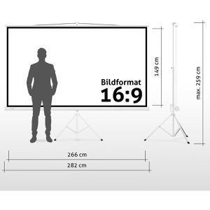 Produktbild für Beamer-Leinwand ESMART Professional MISATI Stativ