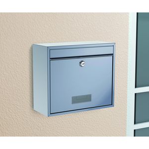 Produktbild für Briefkasten BASI BK 900, silber, aus Stahl