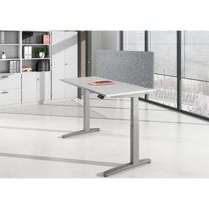 Produktbild für Tischtrennwand Hammerbacher Basic, grau