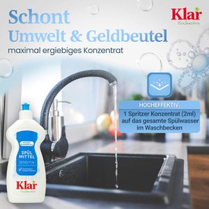 Produktbild für Spülmittel Klar EcoSensitive, ohne Duftstoffe, Konzentrat