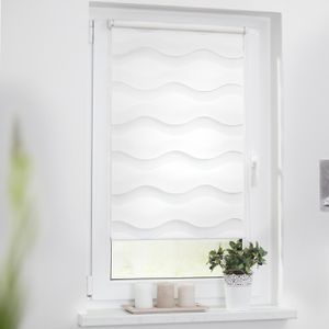 Produktbild für Rollo Lichtblick Welle, Klemmfix, weiß
