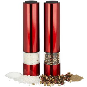 Produktbild für Gewürzmühle Relaxdays mit Licht, Höhe 22 cm