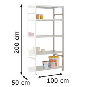 Produktbild für Anbauregal Manuflex RB1132, 5 Metallböden