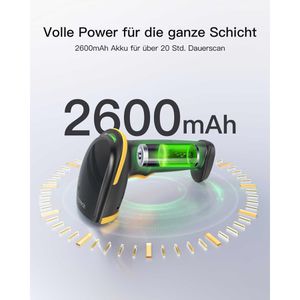 Produktbild für Barcode-Scanner Inateck BCST-24_black, kabellos
