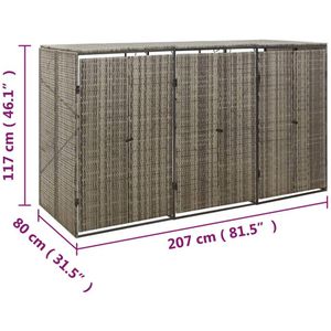 Produktbild für Mülltonnenbox vidaXL 319866, Polyrattan
