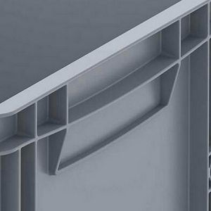 Produktbild für Eurobox AUER EG SKL 43/22 HG, grau, mit Acrylglas-Sichtklappe