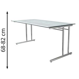 Produktbild für Schreibtisch Kerkmann Artline, transparent / chrom