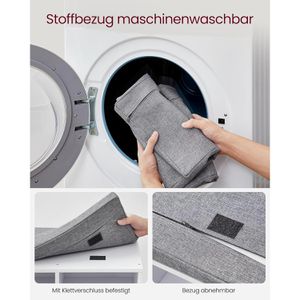 Produktbild für Schuhbank Vasagle LHS012W14, weiß, aus Holz