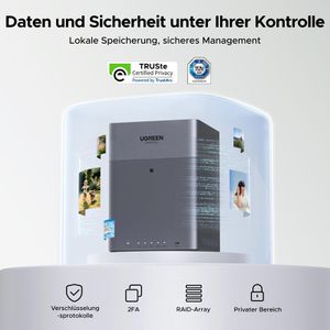 Produktbild für NAS UGREEN NASync DH4300 Plus, 85660, 2.5GbE LAN, 4 Bay