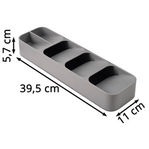 Produktbild für Besteckkasten JosephJoseph Drawer Store, grau, aus Kunststoff