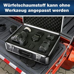 Produktbild für Transportkoffer PeakTech P 7305, abschließbar, aus Aluminium