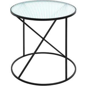 Produktbild für Beistelltisch Haku-Möbel 23588, Leeds, transparent / schwarz