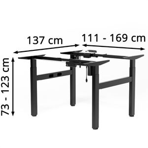 Produktbild für Schreibtischgestell FlexiSpot EH1B, Doppelarbeitsplatz