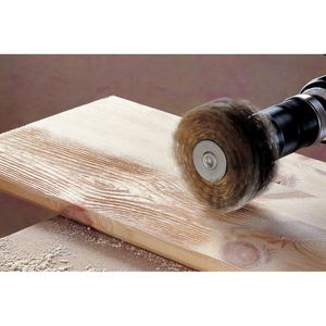 Produktbild für Drahtbürste Wolfcraft 2265000, Holz-Struktur-Bürste Ø 80 mm