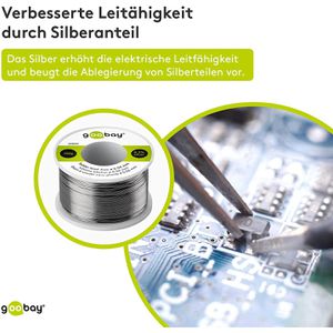 Produktbild für Lötzinn Goobay 40850, mit Flussmittel, bleifrei